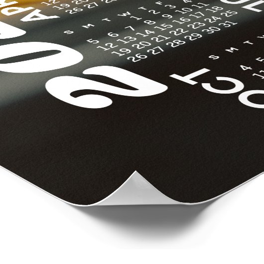 2026 Agenda met foto volledige jaarweergave modern Poster (Hoek)