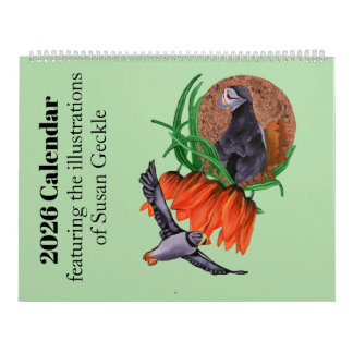 2026 Agenda met natuurillustraties  Kalender