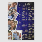 2026 Agenda Navy Wit Goud 5 Foto Collage (Voorkant)