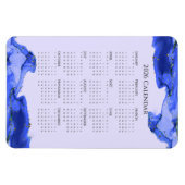 2026 Agenda Oceaan Blauwe Marmeren Golven Magneet (Horizontaal)