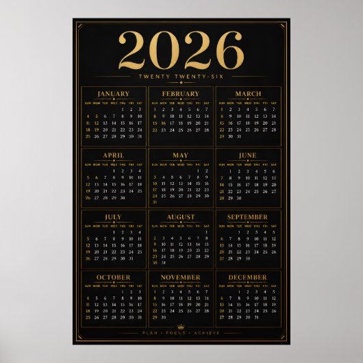 2026 Agenda Poster (Voorkant)