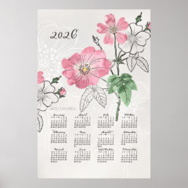 2026 Agenda Poster Botanische Roos
