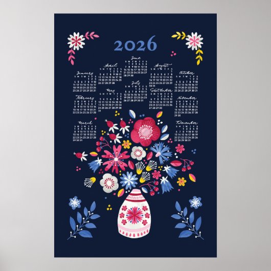 2026 Agenda Poster Folkse Boeket (Voorkant)