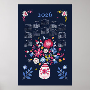 2026 Agenda Poster Folksy Boeket