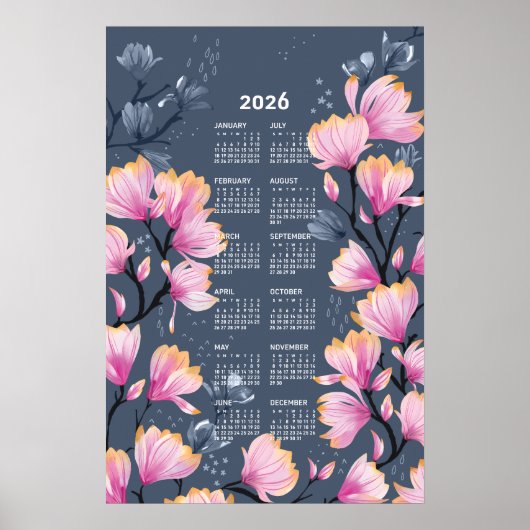 2026 Agenda Poster Magnolia (Voorkant)