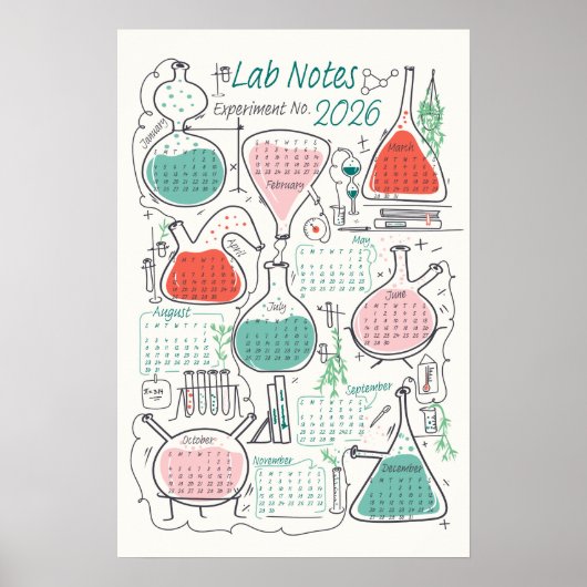 2026 Agenda Scheikunde Aantekeningen Poster (Voorkant)