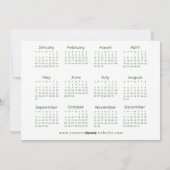 2026 agenda uw logo zakelijke Nieuwjaarsvakantie Feestdagenkaart (Achterkant)