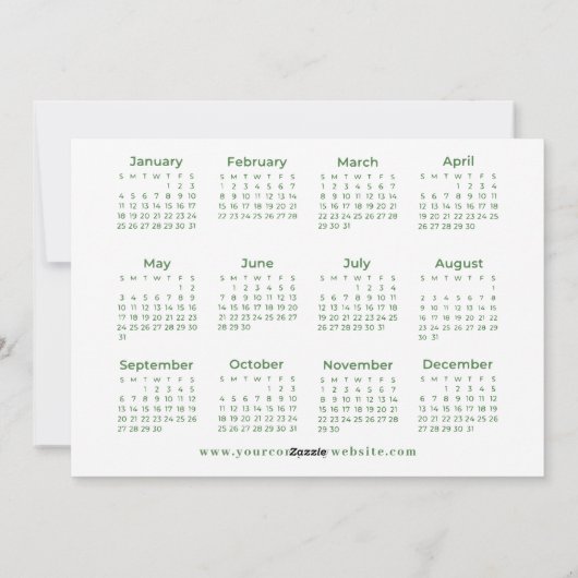 2026 agenda uw logo zakelijke Nieuwjaarsvakantie Feestdagenkaart (Achterkant)