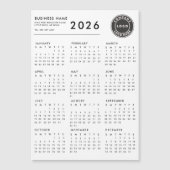2026 Agenda Zakelijk Logo Aangepaste Magneet (Voorkant)
