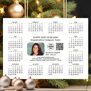 2026 Agenda Zakelijk Logo QR Modern Zwart Eenvoudi