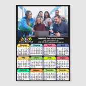 2026 Agenda Zakelijke foto Moderne Zwarte Magnetis (Voorkant)