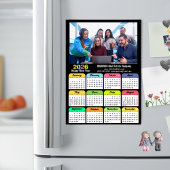 2026 Agenda Zakelijke foto Moderne Zwarte Magnetis