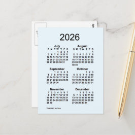 2026 Alice Blue 6 Maanden Mini Kalender van Janz Briefkaart