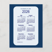 2026 Alice Blue 6 Month Mini Calendar van Janz Briefkaart (Voorkant)