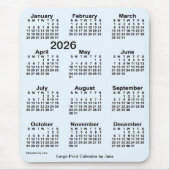 2026 Alice Blue Large Print Calendar van Janz Muismat (Voorkant)