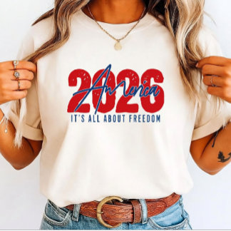 2026 Amerika – Het draait allemaal om vrijheid voo Tri-Blend Shirt