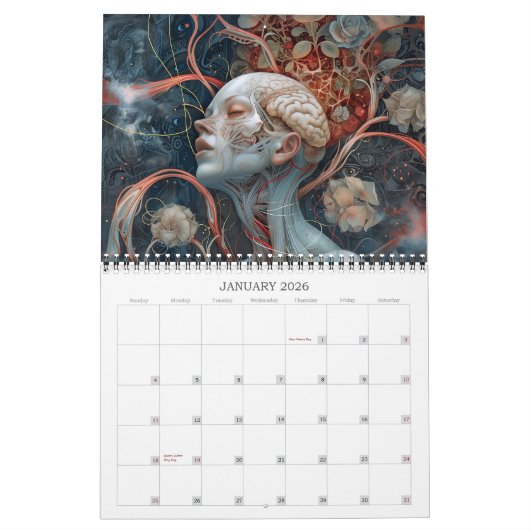 2026 Anatomie 2 surrealistische kunstkalender Kalender (Jan 2026)