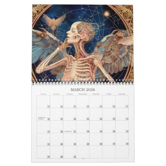 2026 Anatomie 3 surrealistische kunstkalender Kalender (Mar 2026)