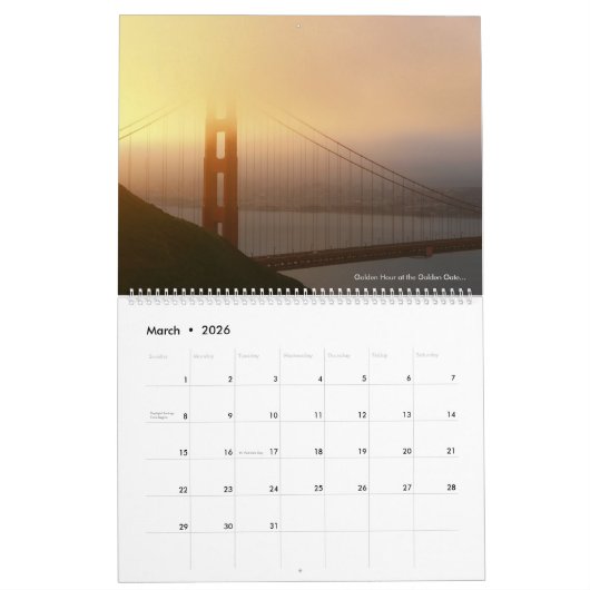 2026 Annual Photography Calendar Kalender (Mar 2026)