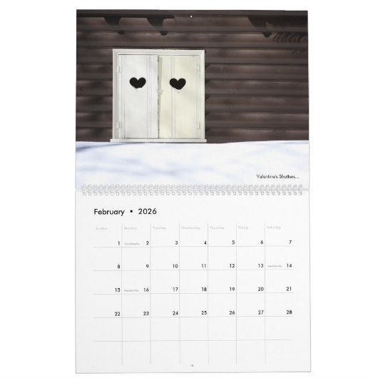 2026 Annual Photography Calendar Kalender (Feb 2026)