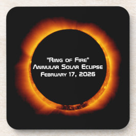 2026 Annular Ring of Fire Solar Eclipse Bier Onderzetter