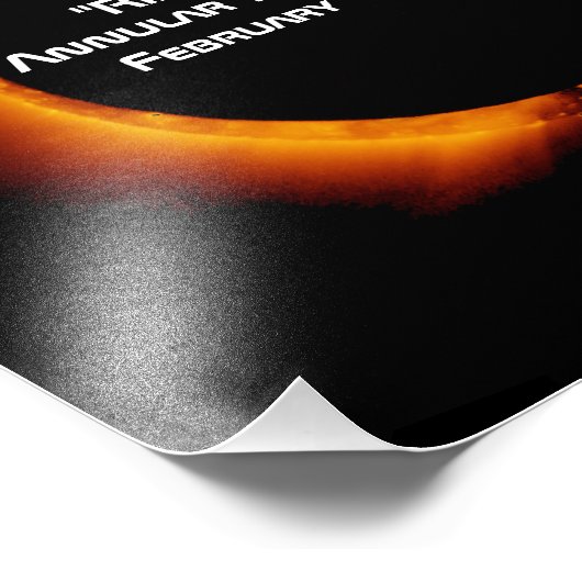 2026 Annular Ring of Fire Solar Eclipse Foto Afdruk (Hoek)