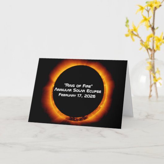 2026 Annular Ring of Fire Solar Eclipse Kaart (Gele Bloem)