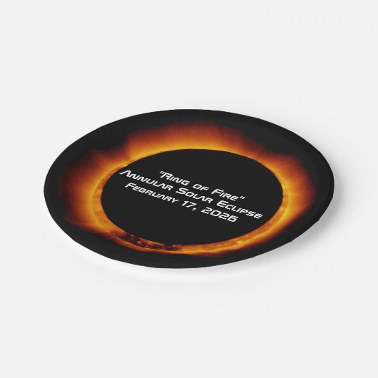 2026 Annular Ring of Fire Solar Eclipse Papieren Bordje (Gekanteld)