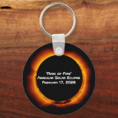 2026 Annular Ring of Fire Solar Eclipse Sleutelhanger (Achterkant)