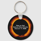 2026 Annular Ring of Fire Solar Eclipse Sleutelhanger (Achterkant)