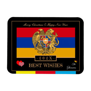 2026 Armeense vlag en gelukkig nieuwjaar, Armenië Magneet