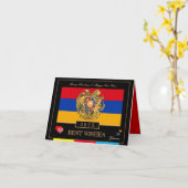 2026 Armeense vlag & Gelukkig Nieuwjaar Wensen Arm Kaart (Gele Bloem)