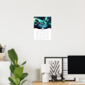 2026 Aurora Dragon Fantasy Art Volledige jaarkalen Poster (Thuiskantoor)