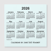 2026 Azure Agenda door Janz 5x5 Magneet (Voorkant)