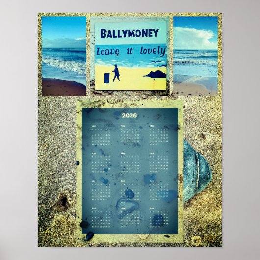 2026 Ballymoney Strand Muurkalender Poster (Voorkant)