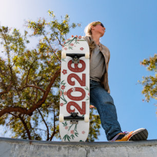 2026 Bamboenumbers met Kersenbloesems  Persoonlijk Skateboard