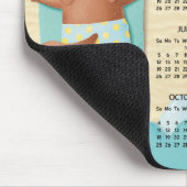 2026 Beach Dog Desk Kalender Muismat (Hoek)