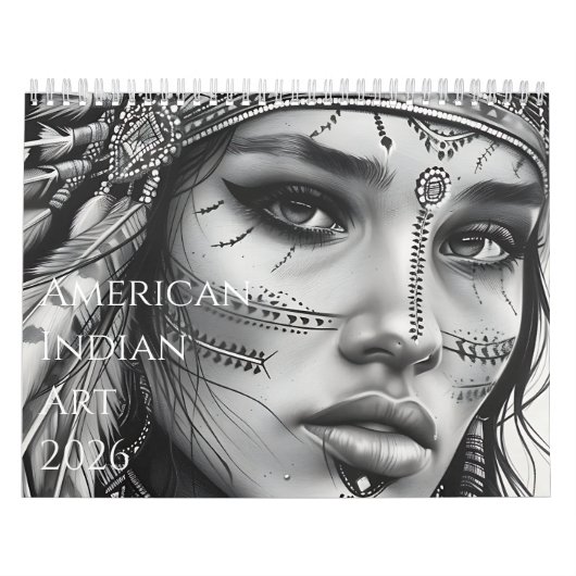 2026 Beautiful American Indian Artwork Kalender (Hoes)