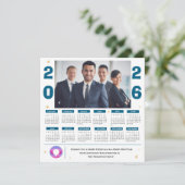 2026 Bedrijfsfoto Kalender Zakelijke Kerst Feestdagenkaart (Staand voorkant)