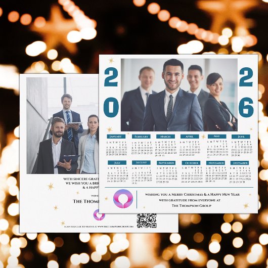 2026 Bedrijfsfoto Kalender Zakelijke Kerst Feestdagenkaart