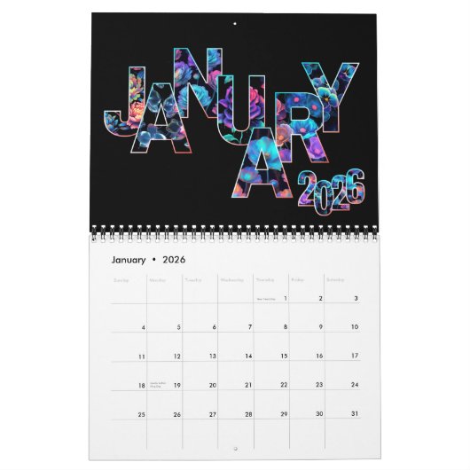 2026 Begin het jaar BRIGHT met deze elektrische gl Kalender (Jan 2026)