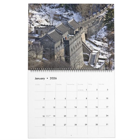 2026 Beijing and the Great Wall Calendar Kalender (Jan 2026)
