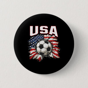 2026 Beker Vlag Voetbal Trots Pret Familie VS Ronde Button 5,7 Cm