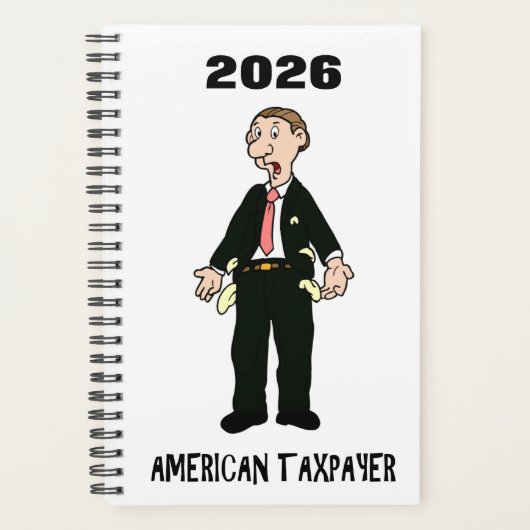 2026 Belastingplanner IRS grap belastingdag humor  Planner (Voorkant)