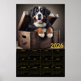 2026 Berner Sennenhond Kalender Poster