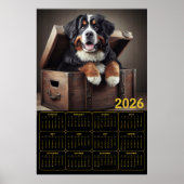 2026 Bernese Mountain Dog Calendar  Poster (Voorkant)