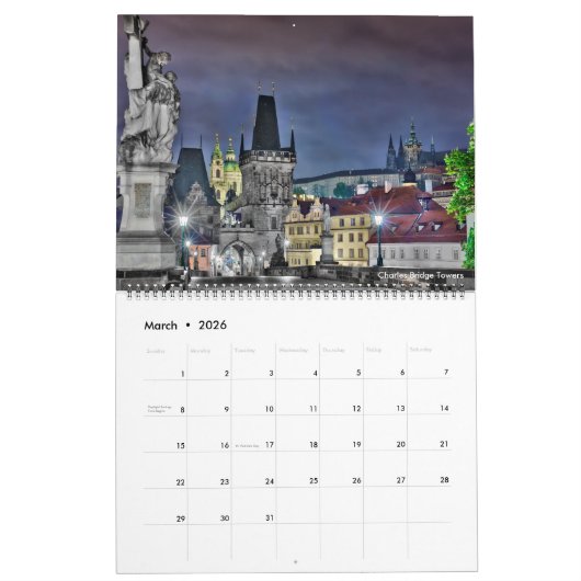 2026 Best of Prague Calendar Kalender (Mar 2026)