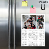 2026 Bewerkbare Kleurkalender Foto Collage Magneet