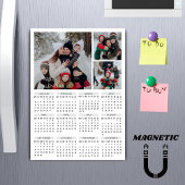 2026 Bewerkbare Kleurkalender Foto Collage Magneet