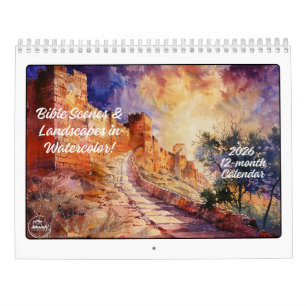 2026 Bijbel Scènes & Landschappen 12 maanden Kalender